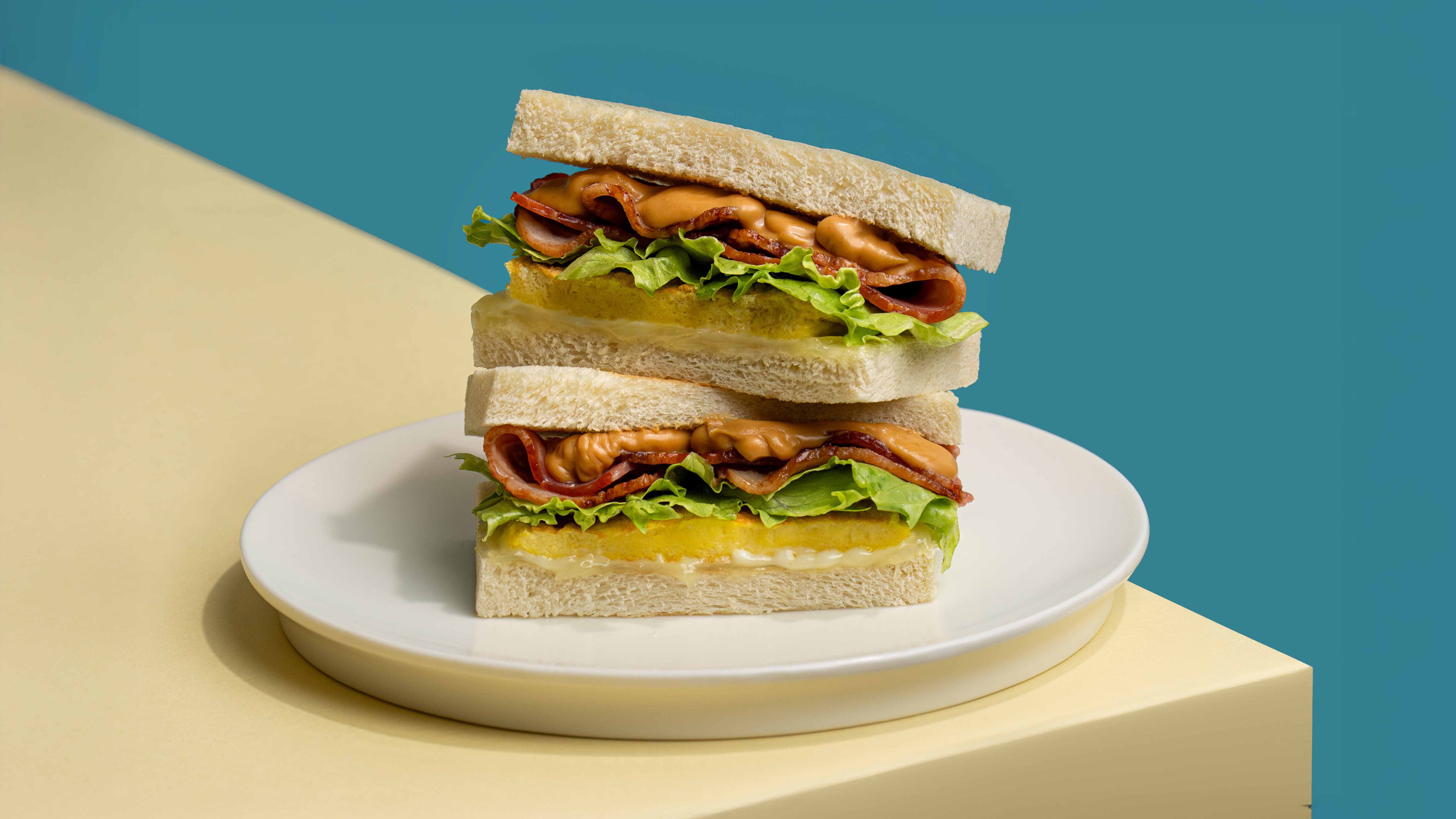 溶岩花生培根吐司